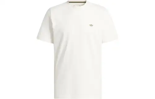 Adidas Originals T Shirts Men's Beige Crew Neck Moderate Straight Fit