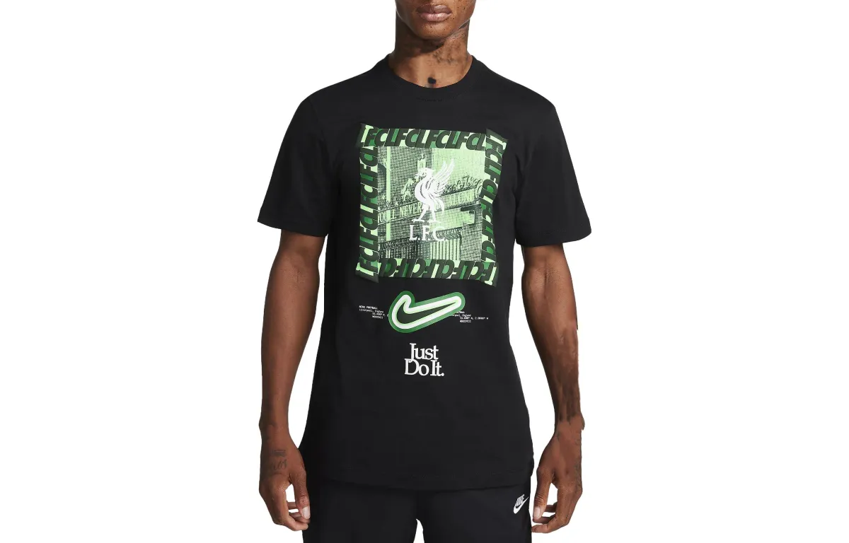 Nike T-Shirts Men's Black Crew Neck Moderate