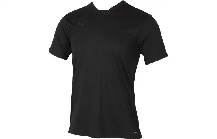 PUMA T Shirts Men's Black Crew Neck Moderate Straight Fit