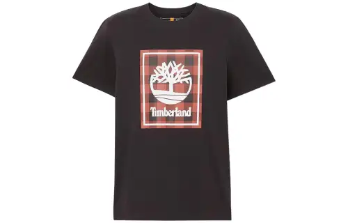 Timberland T Shirts Men's Black Crew Neck Moderate Straight Fit