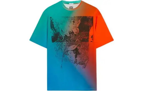 LOEWE T Shirts Men's Multicolor Crew Neck Moderate Straight Fit