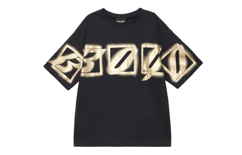 Boy London T Shirts Unisex Black Crew Neck Moderate Straight Fit