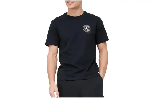 Converse T Shirts Unisex Black Crew Neck Moderate Straight Fit