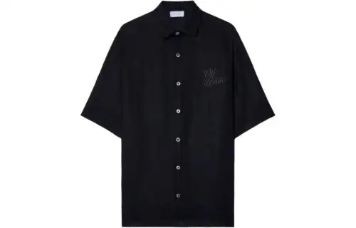 OFF WHITE Logo appliqué Bowling Shirt