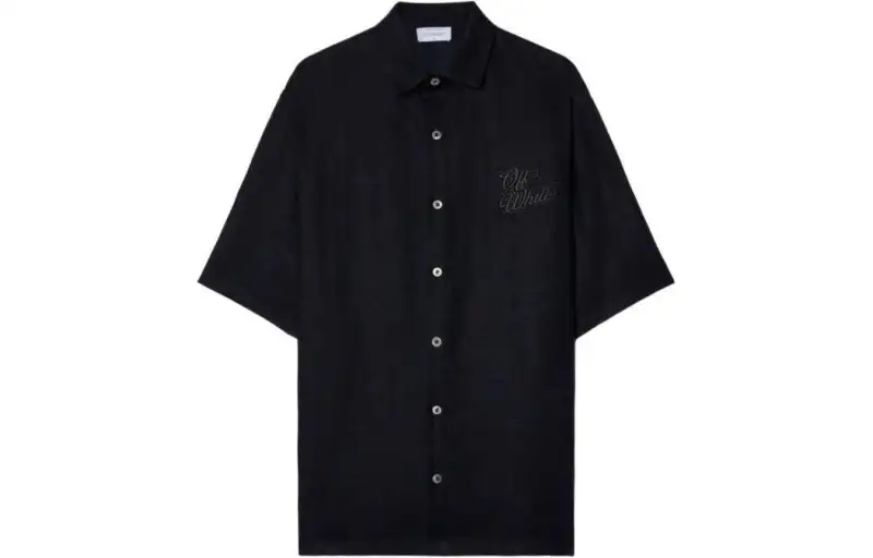 OFF WHITE Logo appliqué Bowling Shirt