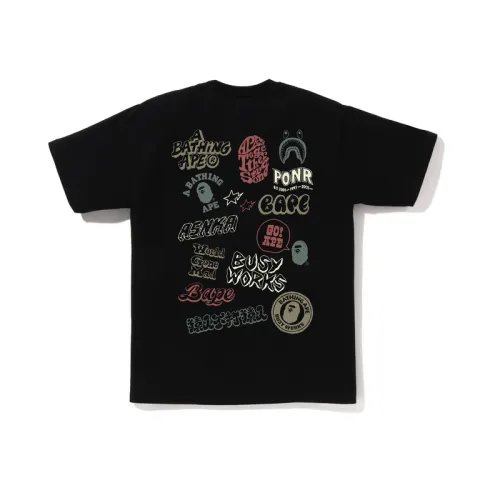 A BATHING APE T Shirts Men's Crew Neck Moderate Straight Fit