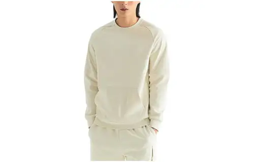 New Balance T Shirts Men's Ecru Crew Neck Moderate