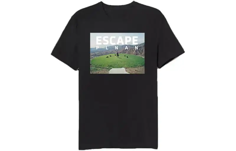 Travis Scott T Shirts Men's Black Crew Neck Moderate Straight Fit