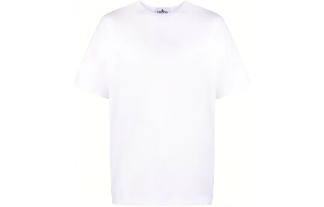 STONE ISLAND T Shirts Men's White Crew Neck Moderate Straight Fit