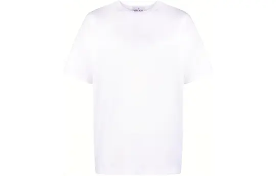 STONE ISLAND T Shirts Men's White Crew Neck Moderate Straight Fit
