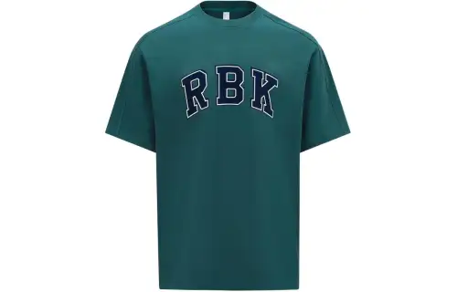 Reebok T Shirts Unisex Green Crew Neck Moderate Straight Fit
