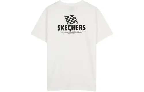Skechers T Shirts Men's White/000Q Crew Neck Moderate Straight Fit