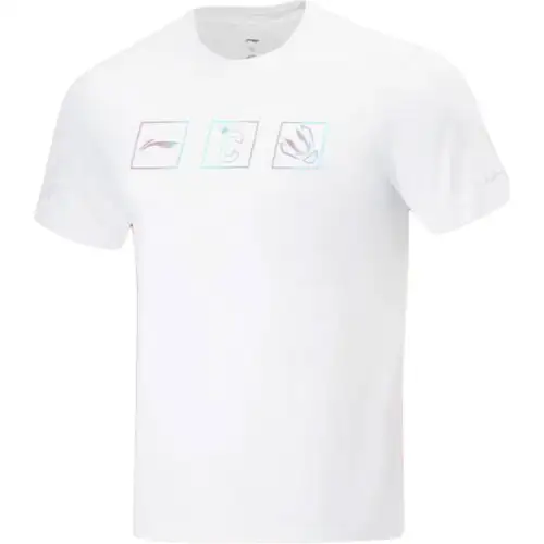 Li Ning Badminton Collection T Shirt Unisex 99401 Standard White