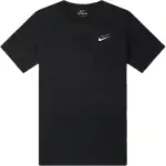 Nike T Shirts Men's Black Crew Neck Moderate Straight Fit
