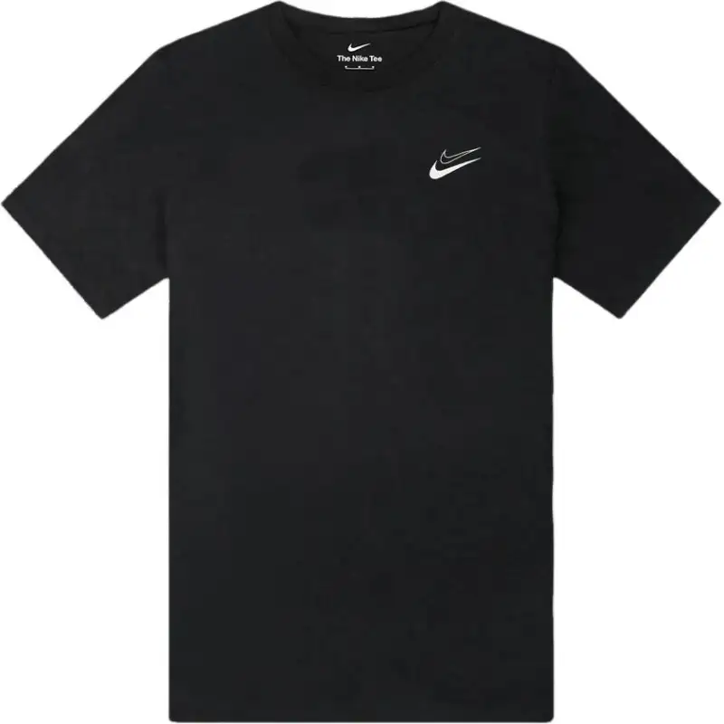 Nike T Shirts Men's Black Crew Neck Moderate Straight Fit