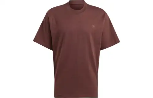 Adidas Originals T Shirts Men's Contour Brown Crew Neck Moderate Straight Fit