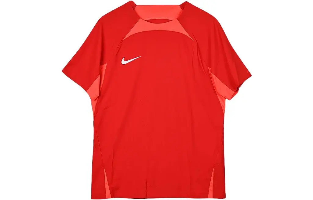 Nike T-Shirts Men's Red Crew Neck Moderate Straight Fit