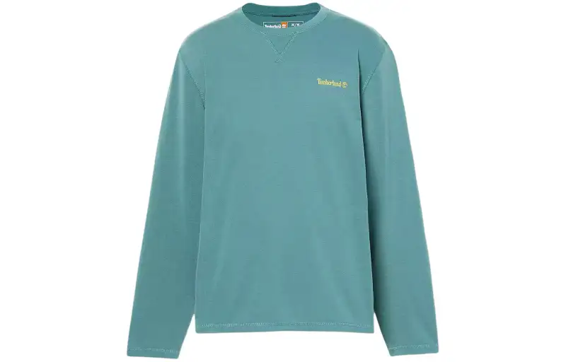 Timberland T Shirts Men's Green Crew Neck Moderate Straight Fit