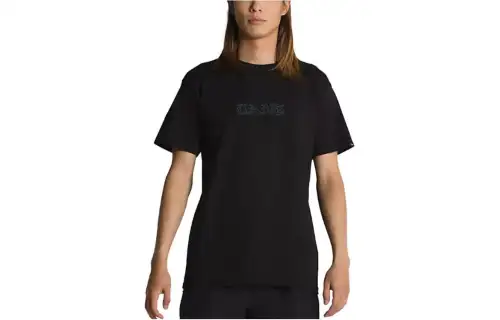 Vans T Shirts Men's Black Crew Neck Moderate Straight Fit
