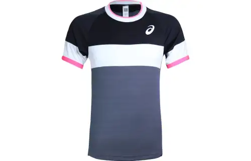 ASICS T Shirts Men's Multicolor Crew Neck Moderate Straight Fit