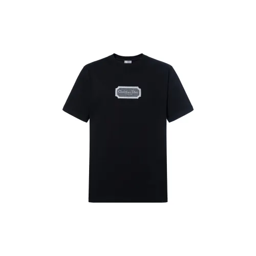 DIOR Homme Logo Patch Round Neck T Shirt
