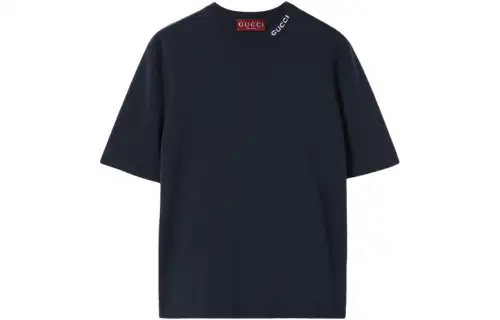 Gucci Silk cotton T-shirt with Gucci intarsia