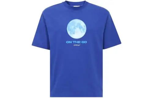 OFF-WHITE moon-print cotton T-shirt