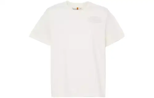 Timberland Reflective Logo Short Sleeve T Shirt T Shirt Unisex White