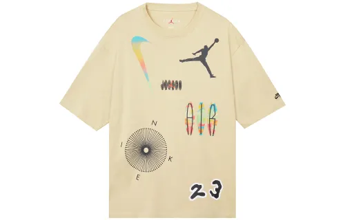 Jordan Drop Shoulder Sleeve T-Shirt Men's Khaki