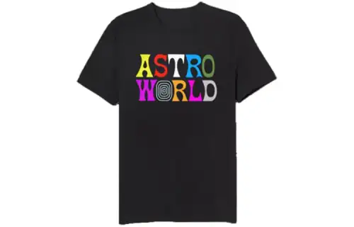 Travis Scott T Shirts Men's Black Crew Neck Moderate Other