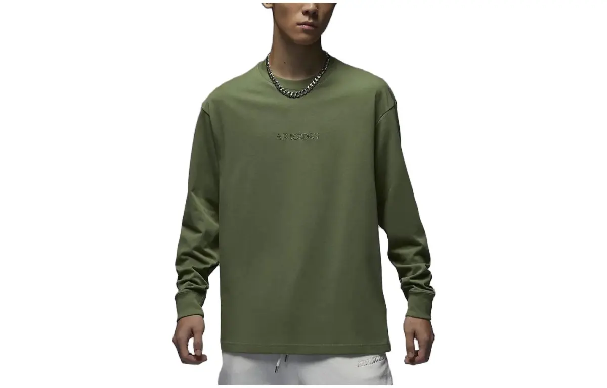 Jordan Drop Shoulder Sleeve T Shirt Men's Green
