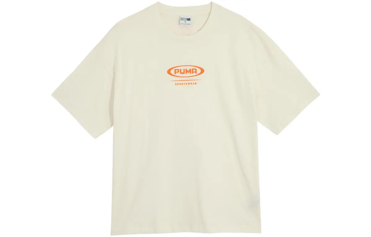 PUMA Drop Shoulder Sleeve T-Shirt Unisex White