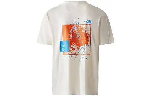 THE NORTH FACE T Shirts Men's White Crew Neck Moderate Straight Fit