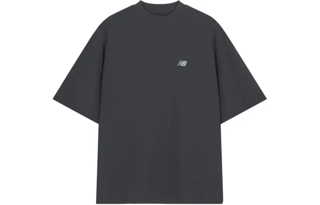 New Balance NB 100% Cotton T Shirt Unisex Charcoal Black