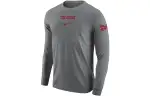 Nike T Shirts Men's Dark Gray Crew Neck Moderate Straight Fit