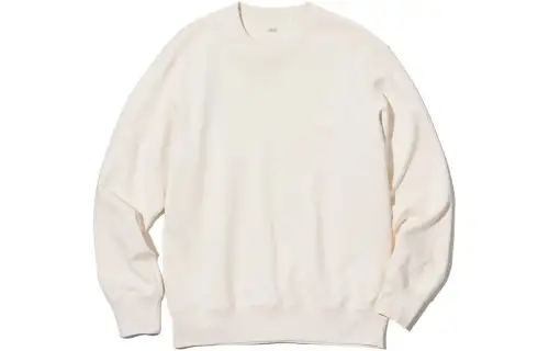 UNIQLO T Shirts Unisex Ivory Crew Neck Moderate Straight Fit