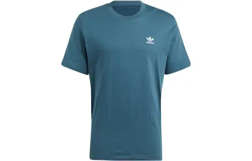 Adidas Originals Trefoil T Shirts Men's Night Blue Crew Neck Moderate Straight Fit