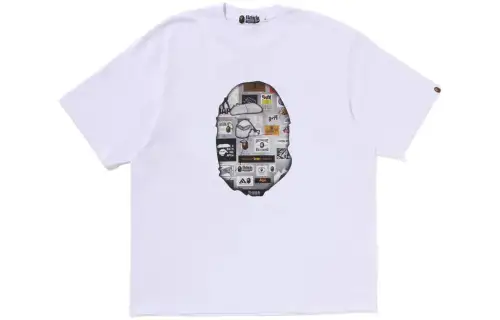 Bape Multi Logo Big Ape Head Relaxed Fit Tee