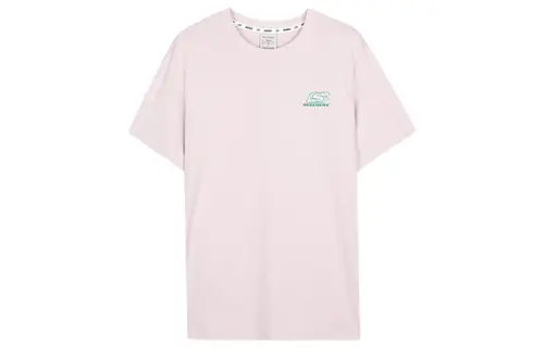 Skechers T Shirts Unisex Gray Pink Crew Neck Moderate Straight Fit
