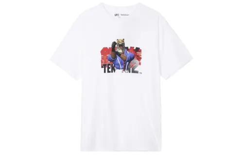 UNIQLO T Shirts Unisex White Crew Neck Moderate