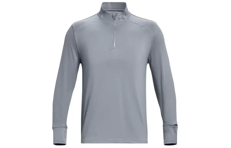 Under Armour T-Shirts Men's Gray Stand Collar Moderate Straight Fit