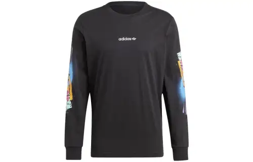 Adidas Originals T Shirts Men's Black Crew Neck Moderate Other