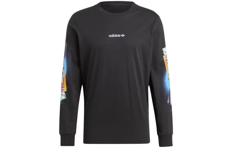 Adidas Originals T Shirts Men's Black Crew Neck Moderate Other