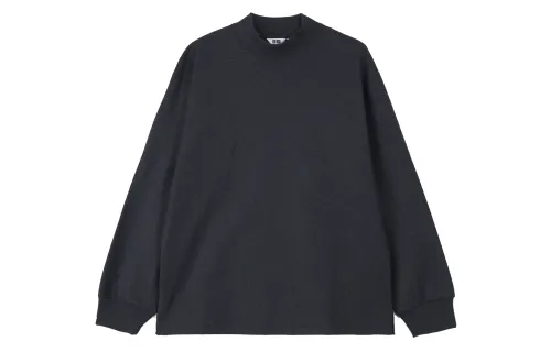 UNIQLO FW23 U T Shirts Unisex Dark Blue Half Turtleneck Moderate Straight Fit