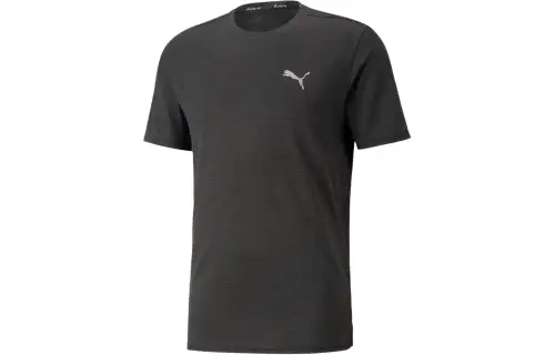 PUMA T Shirts Men's Dark Gray Crew Neck Moderate Straight Fit