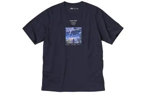 UNIQLO x XINHAICHENG,LIANMINGKUAN SS23 T Shirt Unisex Navy Blue