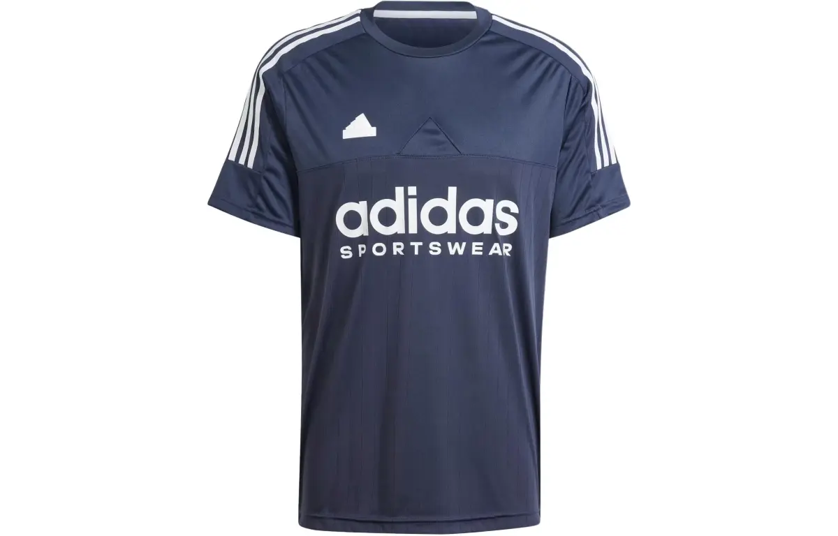 Adidas T-Shirts Men's Dark Blue Crew Neck Moderate Straight Fit