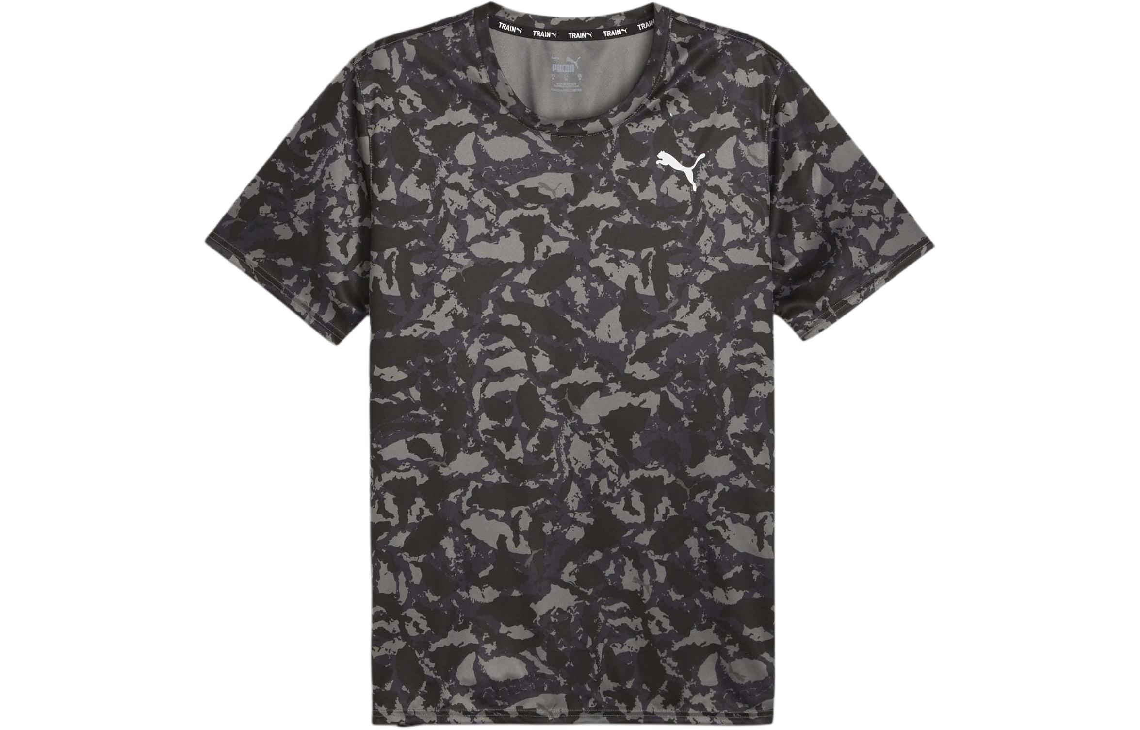 PUMA Training Train T Shirts Men's Black Crew Neck Moderate Straight Fit