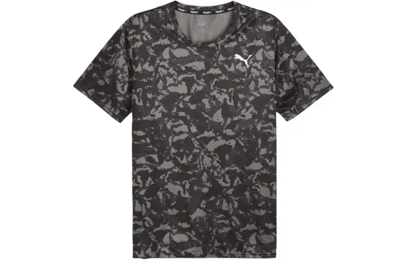 PUMA Training Train T Shirts Men's Black Crew Neck Moderate Straight Fit