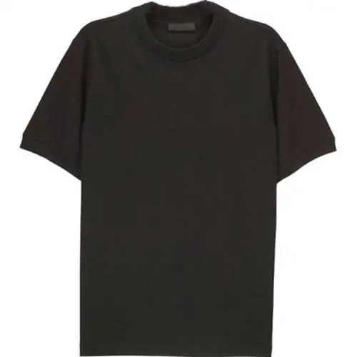 PRADA T Shirts Men's Black Crew Neck Moderate Straight Fit